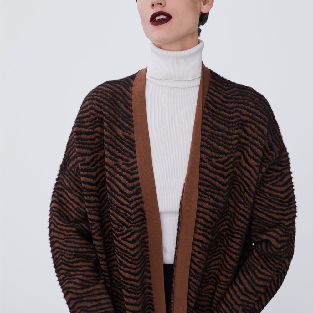 NWT Animal print coat from Zara